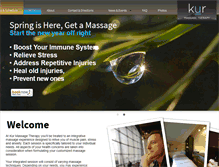 Tablet Screenshot of kurmassagetherapy.com